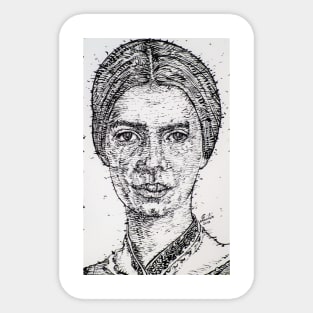 EMILY DICKINSON ink portrait Sticker